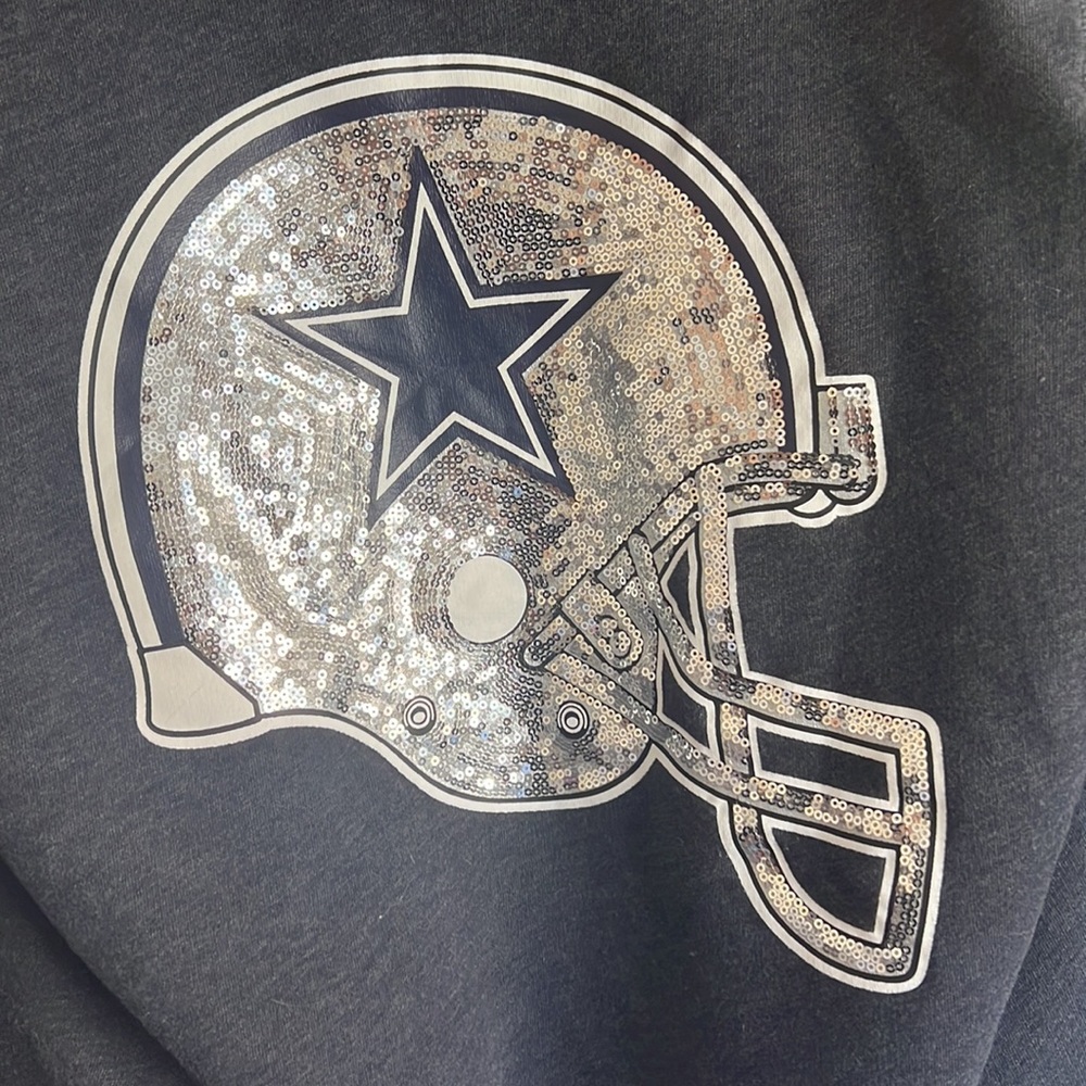 VS Pink Dallas Cowboys Sequin Zip-Up Hoodie sz L